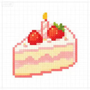Food-strawberry cake slice