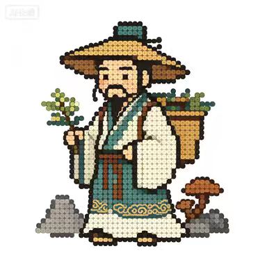 Chibi Ancient Chinese Characters-Herbal Gatherer