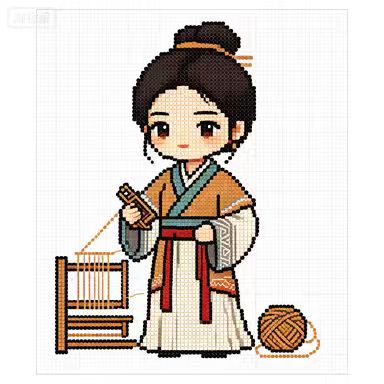 Chibi Ancient Chinese Characters-Hanfu Weaver